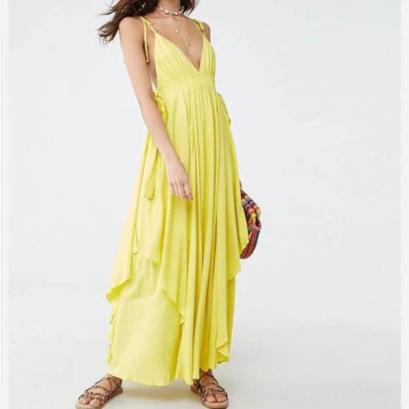 Forever 21 Size Small Yellow Boho Maxi • NEW! - Picture 3 of 15